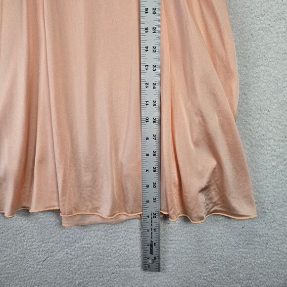 Olivia Lance Vpink  Satin Nightgown Lingerie Chemise L Slip Sheer 80s 90s Vtg - Picture 10 of 12